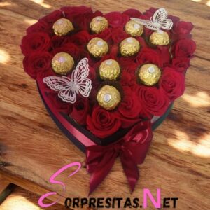 caja corazón "pasión infinita"